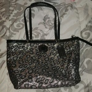 Leopard coach tote